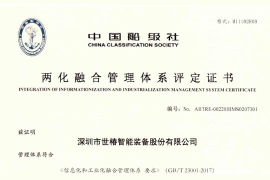 官宣：星空app登录入口官网荣获两化融合管理体系评定证书